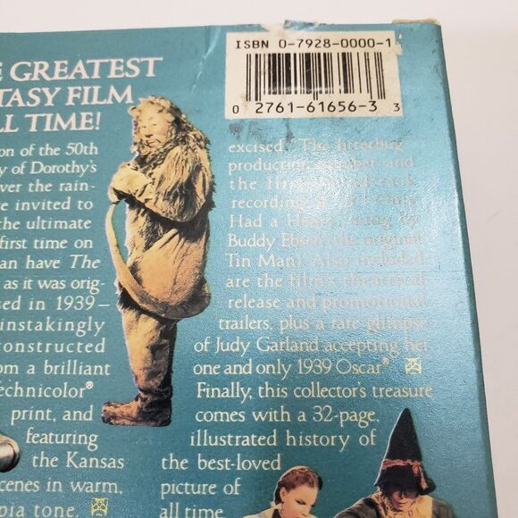 Vintage 1989 Wizard of Oz 50th Ann. VHS & Book - Picture 12 of 14